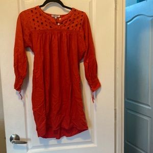 Madewell red dress with pockets! XS